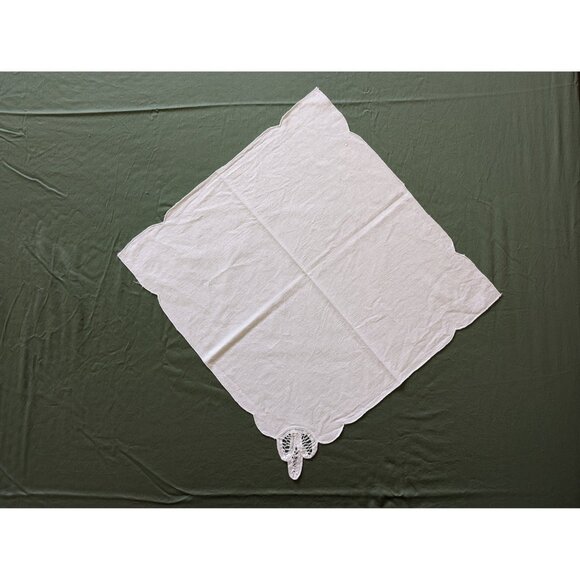 Vintage Battenberg table cloth 64x96" AS IS + napkins, Tape Lace Bridal - Picture 3 of 10